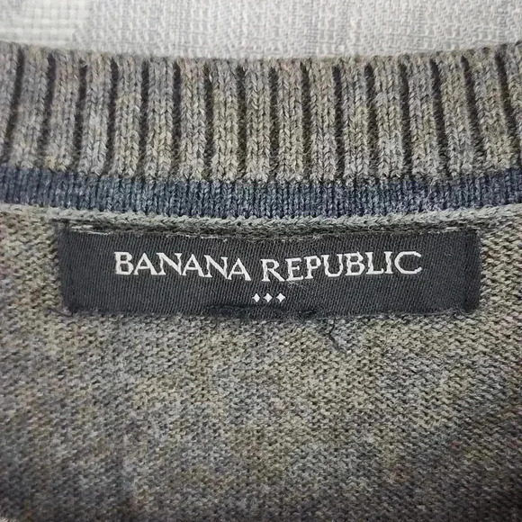 Banana Republic 100% cotton Checker Crew neck Pullover Men's Sweater M - Picture 5 of 7